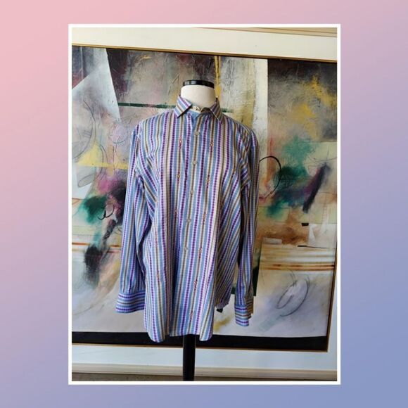 Robert Graham vintage authentic long sleeved Large - Picture 10 of 11